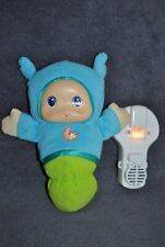 Doudou Luciole Veilleuse PLAYSKOOL Copain Musical Bleu Vert Lune Lumineuse TBE