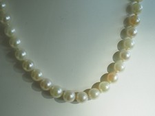 COLLIER PERLES DE CULTURE ANCIEN 7MM FERMOIR OR 18K VINTAGE PEARL NECKLACE GOLD