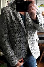 Veste 123 1.2.3 blazer tissée  bleu blanc 40 Un deux trois