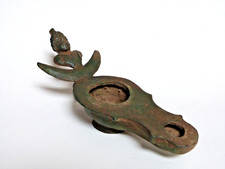 lampe à huile en bronze Italie grand tour style antique belle patine