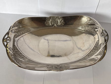 Plat ou corbeille métal argenté Gallia décor épis de blé