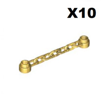 Lego ® Lot 10 Chaine or Courte 5 Links Chain Gold 92338 NEW