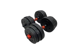 Haltères réglables et haltères longs 20 kg avec système Spinlock 2 en 1