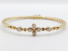 Bracelet art deco trois or 18k