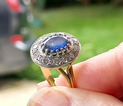 Bague pompadour saphir - bague,