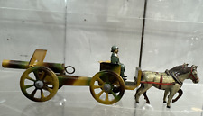 FISCHER  PENNY TOYS jouet ancien en tole militaire français attelage vers 1940