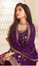 Indien Fête Mariage Plazzo Costume Lourd Kameez Pakistanais Bollywood Superbe