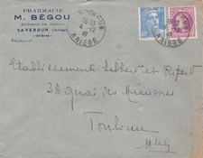 PUB M.BEGOU SAVERDUN ARIEGE 1947