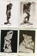 LOT de 6 cartes sur le Musée RODIN à PARIS Art Sculptures de Auguste Rodin