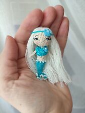 Poupée miniature au crochet sirène. Tiny doll mermaid. Poupée miniature Dollh...