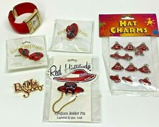 Red Hat Society Misc Lot H'attitude Pins Charms Watch 14kt 18kt Gold
