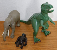 LOT ANIMAUX 3 PLAYMOBIL dinosaure tyrannosaure rex ELEPHANT gorille SINGE