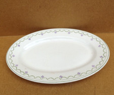 Longwy Ancien plat en faïence modèle Violetta