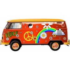 Van Hippie Peace and Love autocollant sticker adhesif