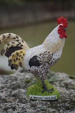 NA0799  FIGURINE STATUETTE  POULE COQ  COLLECTION BASSE COUR LA BRESSE GAULOISE