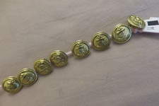 Lot de 8 boutons à queue métal ancre marine doré 14 mm