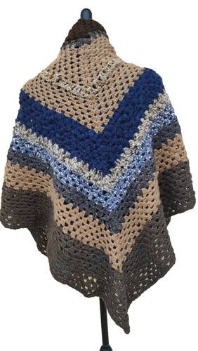 Grand châle crochet - au, fait