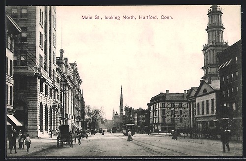Carte postale hartford - carte, hartford,