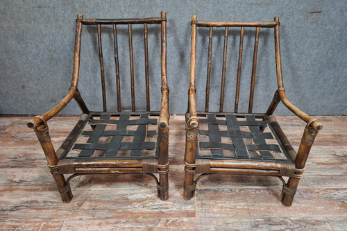Paire fauteuils bas - paire,