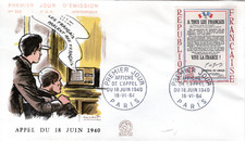 1408+ FDC  ENVELOPPE 1er JOUR   AFFICHE DE L'  APPEL  DU  18  JUIN. 1940