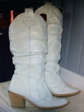 bottes cuir  blanc .T36 (T/ D/V) D