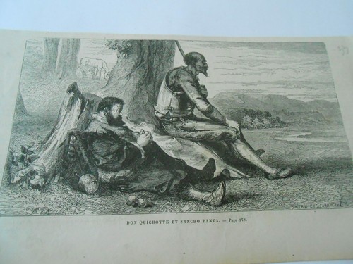 Gravure 1863 don quichotte - gravure,