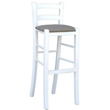 Tabouret En Bois Blanc Laqué