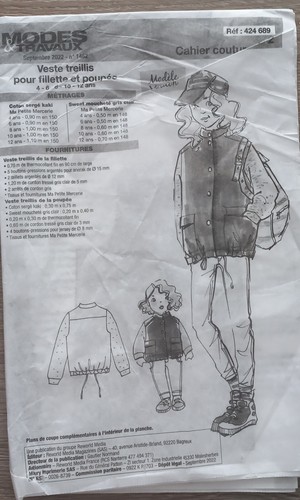 Patron veste fille taille - taille, 6