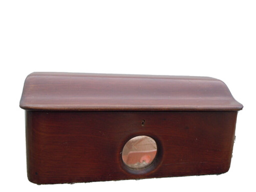 Coffret acajou cuir - , boite
