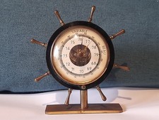 ancien baromètre vintage roue de bateau voilier objet de marin