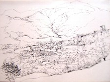 GRAVURE PROVENCE : Seyne ALPES