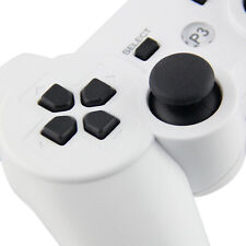 Manette PS3 Blanche Vibrante Sans Fil Bluetooth pour Console PS3, PC, Linux, Ras
