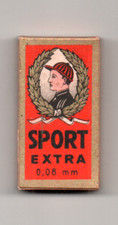 boite ancienne neuve pleine 10 lame rasoir publicitaire sport extra illustré