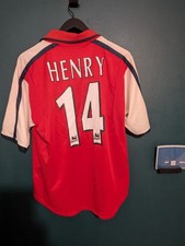 Football Shirt Henry Arsenal 2000-2002 M + 1 FREE Mystery Shirt !