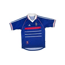 Maillot football vintage Equipe de France domicile #10 Zidane saison 1998-1999