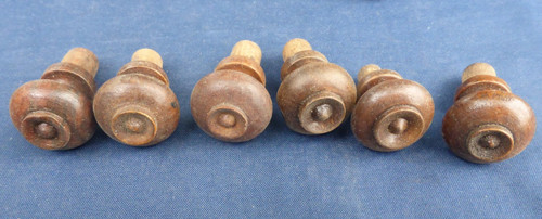 Boutons bois tourné ancien - tourné,