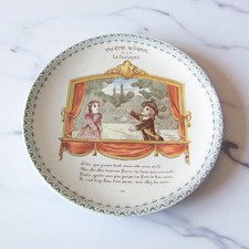 Choisy-le-Roi. Assiette en faïence Théâtre Guignol - La Favorite XIXe