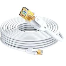 Câble Ethernet Réseau RJ45 Cat7 10Gbps 600MHz Rond Blanc 1m à 60m LAN PC Gaming