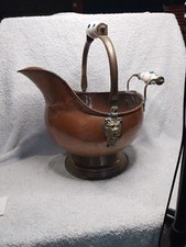 Ancien Seau En Cuivre Charbon