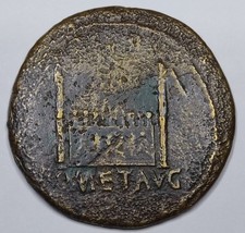 RARE R3 Romaine, Sesterce Auguste 8-10 A.D, Autel de Lyon (Lugdunum) - 22g