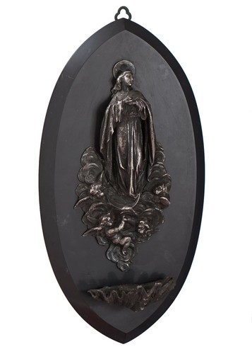 Ancien bénitier bronze - bénitier, en
