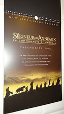 LE SEIGNEUR DES ANNEAUX rare calendrier geant luxe photos cinema Peter Jackson  