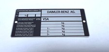 Plaque constructeur MERCEDES -
