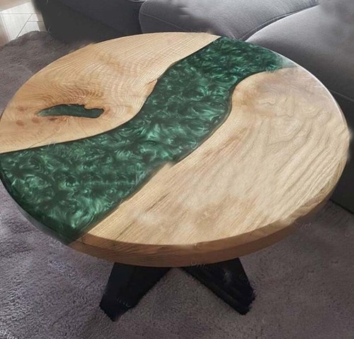 Table basse résine - basse, époxy