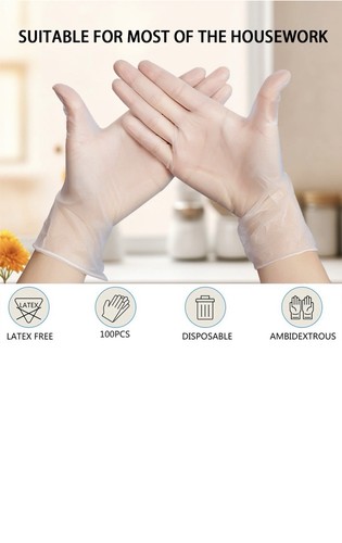 Gants jetables vinyle - gants,