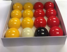 Rouge et Jaune 2" Set boules de billard (1 7/8 pouces Cue balle)