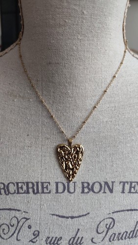 Collier pendentif cœur doré