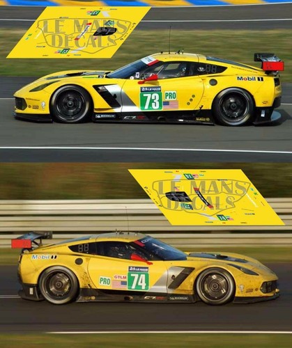 Décals corvette c7r - c7r, mans