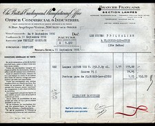NEUILLY-sur-SEINE (92) LAMPES "BRITISH TRADING & MANUFACTURING OFFICE" en 1916