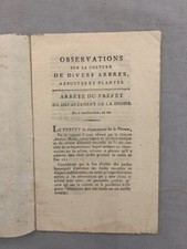 Observations sur la Culture de divers Arbres, Arbustes et Plantes. Arrête ....